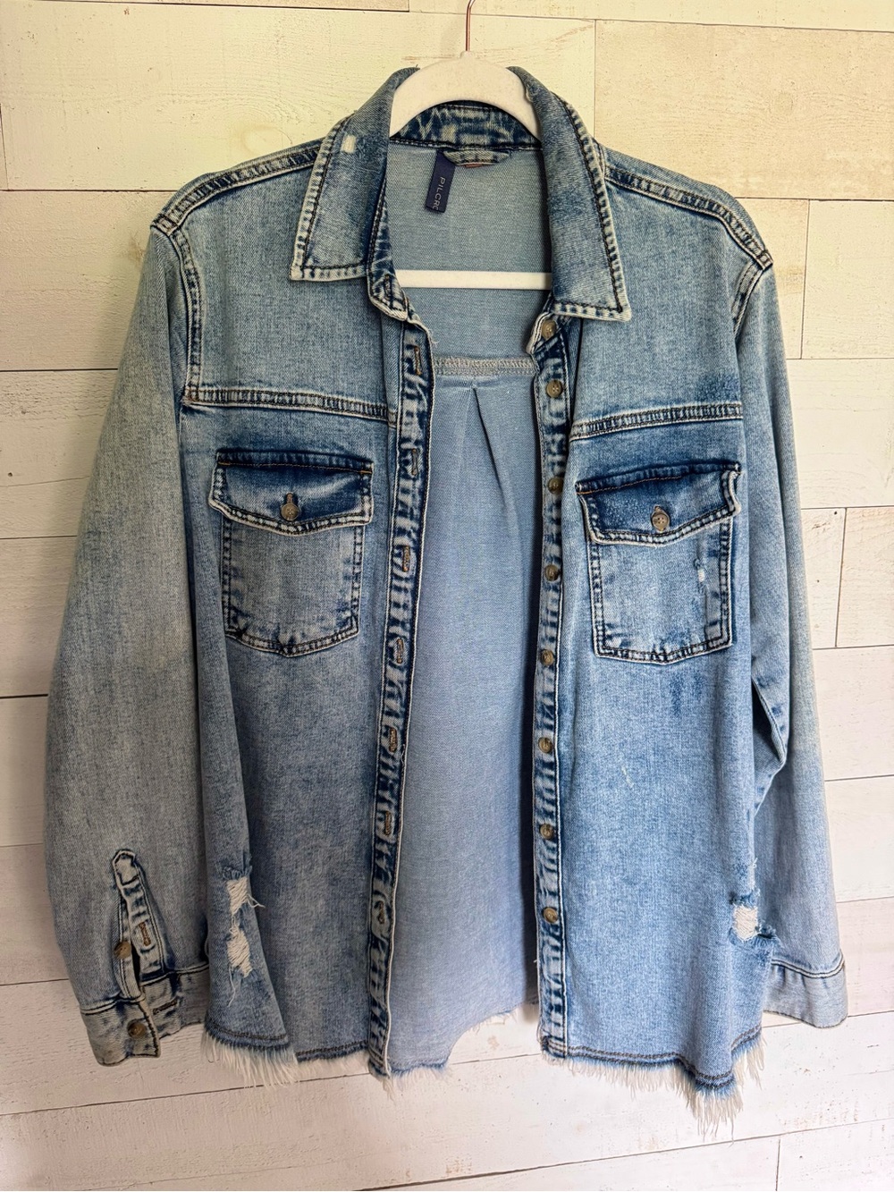 Anthropologie Pilcro Blue Denim Jacket